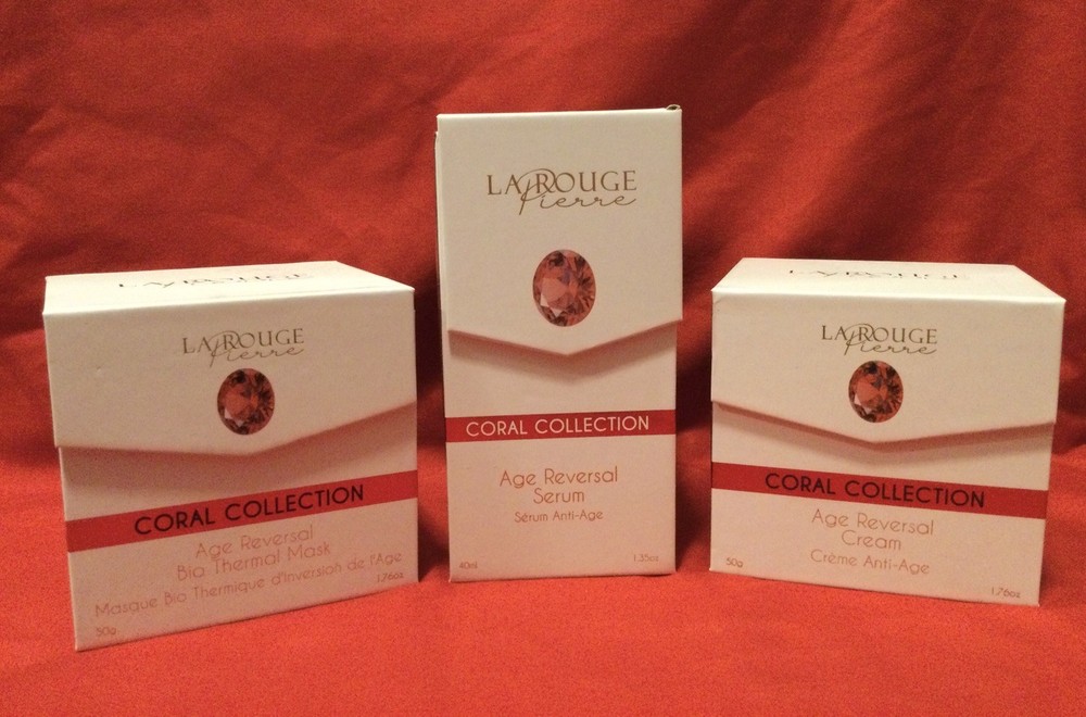 La Rouge Pierre Coral Collection Anti Age Reversal Serum Cream Mask 3 Piece Set