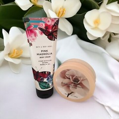 Bath & Body Works Magnolia Blossom Body Butter 7oz and Pink Magnolia Body Cream
