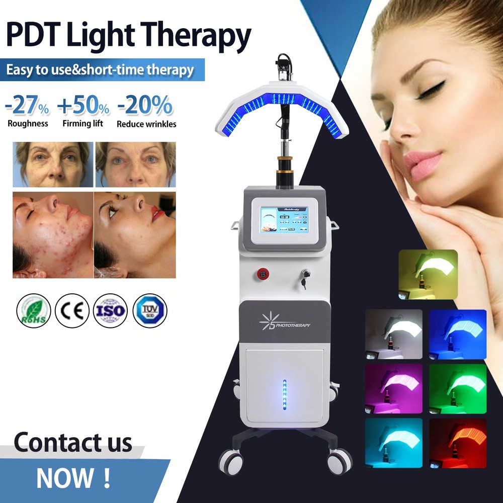 Professional Facial Photon Light 7 Color LED PDT Skin Therapy Anti-Aging Machine