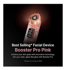 Booster Pro Pink Facial Massager Rechargeable Wireless 5 Speeds for Radiant Glow