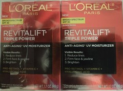 (2)L&rsquo;Oreal Revitalift Anti Aging Moisturizer W/Spf 30, 1.7 Oz. Each 12/2026