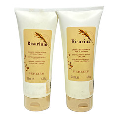 PERLIER Risarium Exfoliating Body Cream 200ml/6.8fl.oz. LOT OF 2