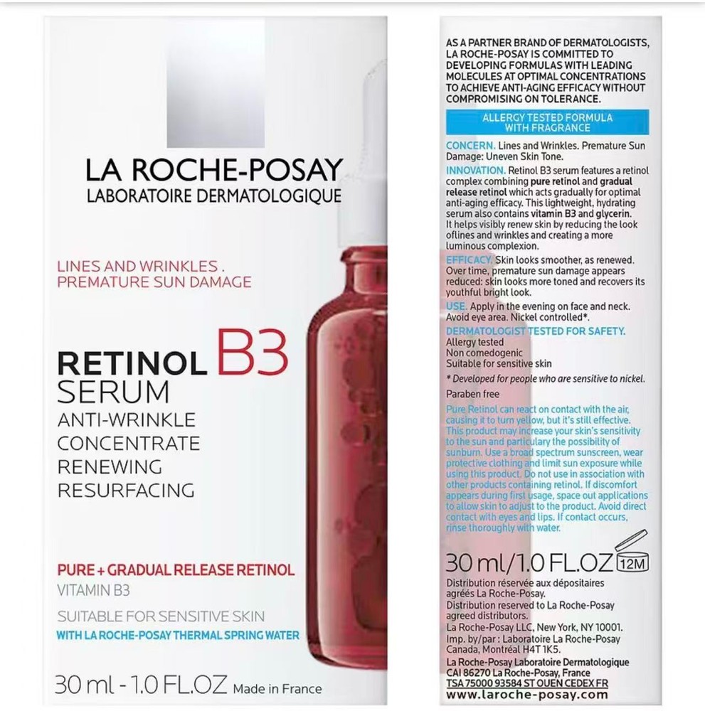 La Roche-Posay Anti Aging Pure Retinol Face Serum with Vitamin B3 for Fine Lines