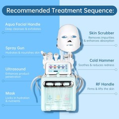6/7 in 1 Hydrogen Facial Cleaner Hydro Dermabrasion Aqua Peel Beauty Machine Spa
