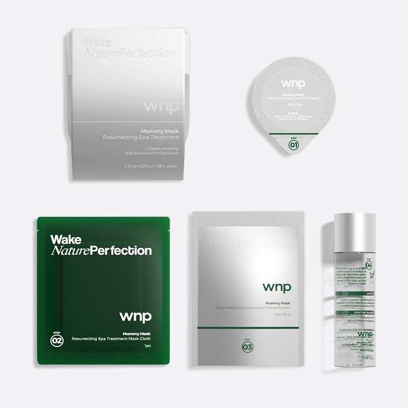 New 3D Lifting & Firming WNP Facial Mummy Mask ACTIVATOR KIT Wrinkles Treatment