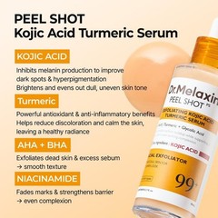 Dr.Melaxin Body & Face Peel Shot Duo: Kojic Acid, Rice Peeling Ampoule for Glow