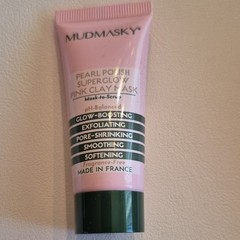 Mudmasky Pearl Polish Superglow Pink Clay Face Mask 0.5 fl oz pH-Balanced
