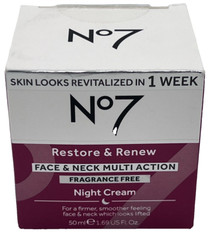 No7 Restore & Renew Face & Neck Multi Action Fragrance Free Night Cream (6114)