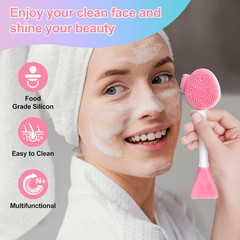 Silicone Face Scrubber Face Mask Brush Exfoliating Lip Cleansing Facial Cleansin
