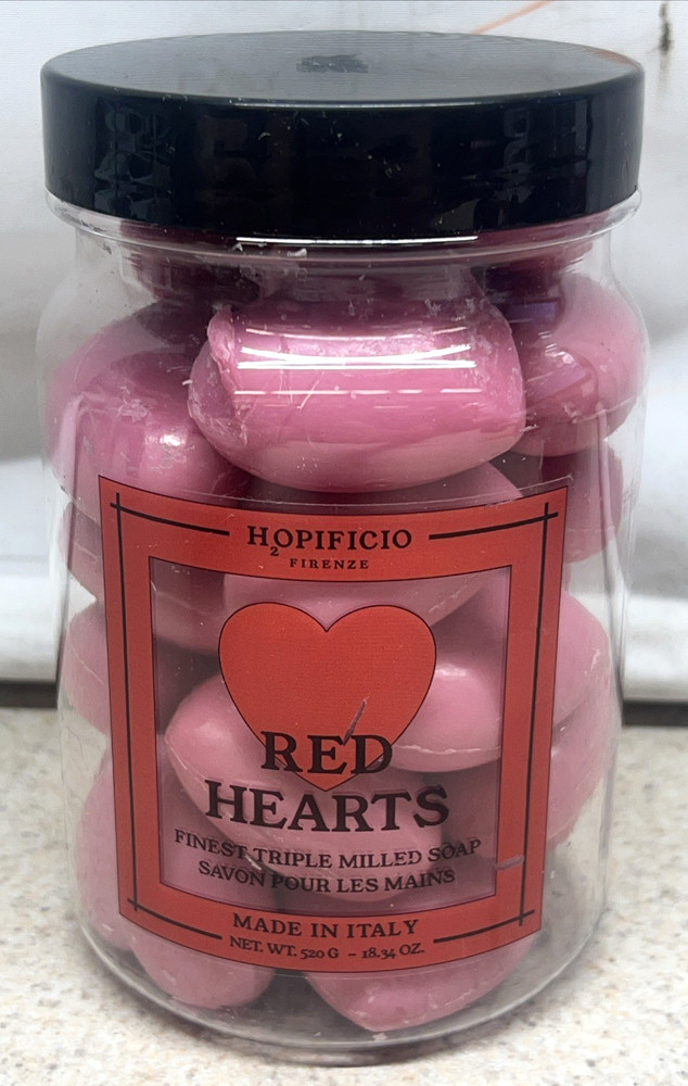 HOPIFICIO Firenze Finest Triple Milled Soap: -Red Hearts Made in Italy