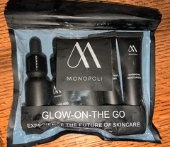 Monopoli Glow-On-The-Go Skincare Set Vitamin C Hyaluronic Acid Travel Kit NEW