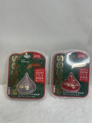 Hershey’s Kisses Lot Of 2 Lip Balms Cherry Cordial & Mint Truffle 0.28 oz