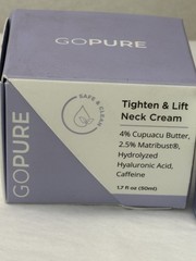 New & Sealed Go Pure Tighten & Lift Neck Firming Cream 1.7 Oz 50ml Exp. 10/26