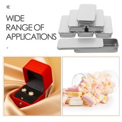 18 Pcs Rectangular Metal Tins With Lid Empty Tinplate Candy Boxes For Storage