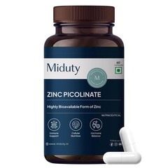 Miduty Zinc Picolinate 50 mg – High-Absorption Chelated Zinc Supplement – 60N G3