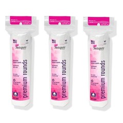Swisspers Premium Cotton Rounds – 100% 100 Count (Pack of 3), Ultra Soft