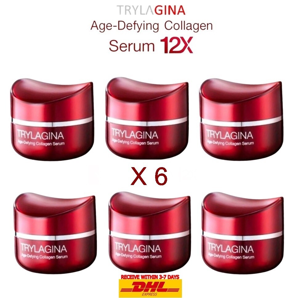 6Box TRYLAGINA Ultimate Collagen Serum 12X Anti-Aging Wrinkle Moisturizing 30g.
