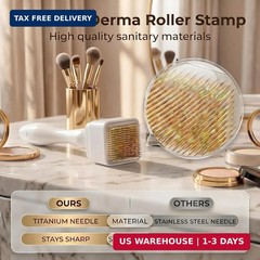 Titanium Derma Roller Stamp – 140 Microneedle Beauty Skin Care Tool – Derma Roll