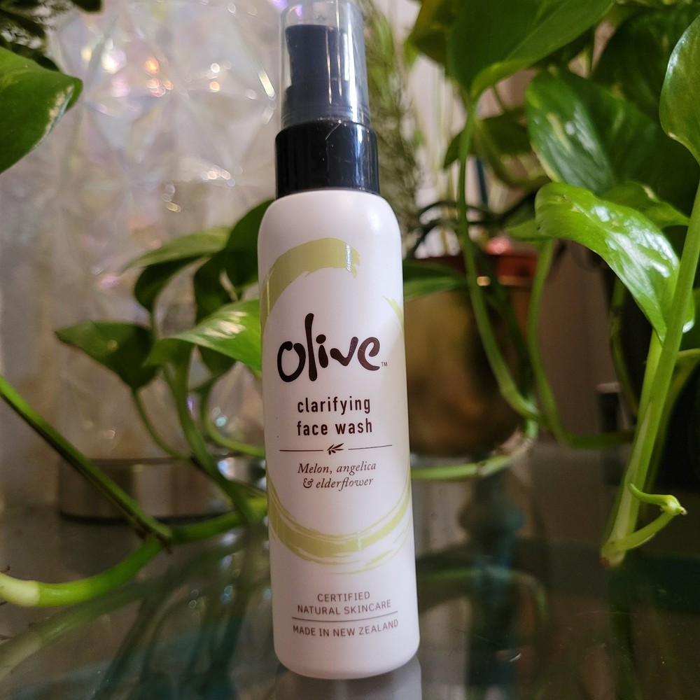 Olive Clarifying Face Wash Elderflower Melon Angelica Root Cleanser New Zealand