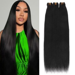 Human Hair Bundles 30 Inch Straight Remy No Tangle Triple Lifespan Virgin