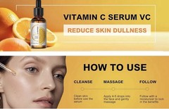Anti-Aging Vitamin C Facial Serum Moisturizing, Brightening Day/Night Lot Of 2