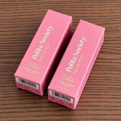 x2 Polite Society – Polite Pout, Glossy Lip Balm, Sample Size, 0.16 oz/5 g