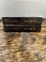 Lot of Two DIME Beauty Lip Balm, Hydrating Balm and Gloss, Vegan & Clear*Sealed*