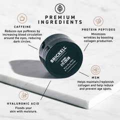 Brickell Men&rsquo;s Restoring Under Eye Cream for 0.5 Fl Oz (Pack of 1), White