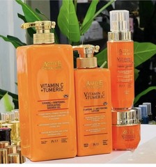 Active Caviar Drip Vitamin C Turmeric SPF50 Lotion Oil Face Cream Shower Gel Set