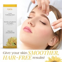 GiGi Small Cloth Epilating Strips for Face and Bikini Hair Waxing/Hair Removal,