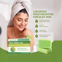 Tea Tree Oil Soap Deep Pore Cleansing Face Body Skin Nourishing 115g