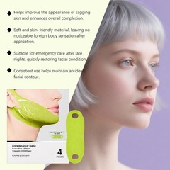 4PCS V Line Face Lifting Mask Chin Strap Face Contour Firming Band