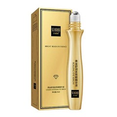24K Gold Eye Serum Peptide Collagen Cream Roll-on Essence Anti Wrinkle Puffiness