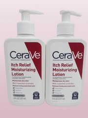 CERAVE ITCH RELIEF MOISTURIZING LOTION 8 OZ EXP: 2028 LOT OF 2