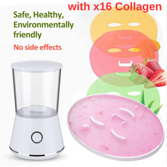 Face Mask Maker with 16 Pcs Collagen, DIY Natural Fruit Vegetable Mask, Automati
