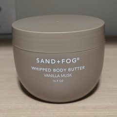 SAND + FOG Whipped Body Butter Vanilla Musk Hydrating Shea Jojoba 16.9 oz