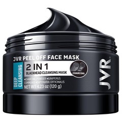 JVR Peel Off Face Mask, Blackhead Mask for Men, Charcoal Peel Off Black Mask, Fa
