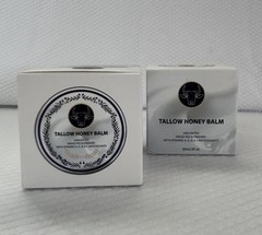 100% Organic Tallow Honey Balm-60ml/2fl oz-Face & Body Moisturizer-Unscented.