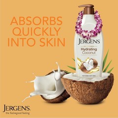 Jergens Hydrating Coconut Body Lotion, Hand and Body Moisturizer 16.8 oz