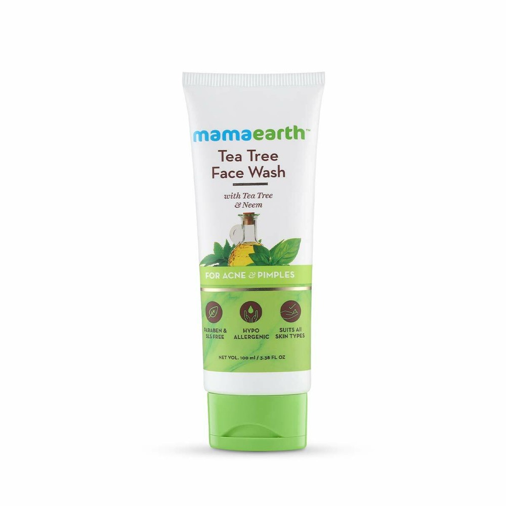 Mamaearth Tea Tree Natural Facewash A cne & Pim ples Normal & Dry $kin 100ml&rsquo;