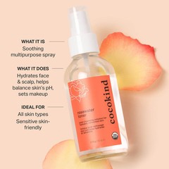Soothing 100 Rose Hydrosol Toner for Face and Scalp Hydrates Balances Skin