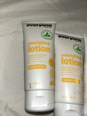 Lot Of 3 Everyone Nourishing, Coconut And Lemon 2 Ounce Travel Lotion