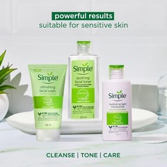 Simple Kind to Skin Refreshing Facial Wash Gel ,150 ml (5 Ounce)