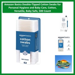 Double-Tipped Cotton Swabs for Personal Hygiene and Baby Care, Cotton, Versat…