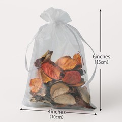 YHJZ 100PCS Organza Bags, 4×6 inches (10x15cm) Small Mesh Bags Drawstring, Si…