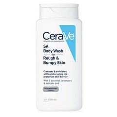 CeraVe Body Wash with Salicylic Acid, Fragrance 10 Fl Oz (Pack of 1), White