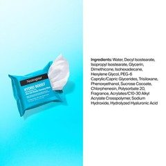 Neutrogena Hydro Boost Cleansing Wipes 50 Count (Pack of 1), Hydroboost