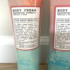 Hatch Beauty Five Deep Breaths Vanilla & Rose Body Cream 11.5oz X3 New Sealed