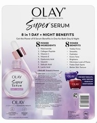 NEW Olay Super Serum Day + Night 8-in-1 2 x 25mL (50mL Total) Niacinamide Duo