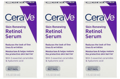 CeraVe Skin Renewing Retinol Serum Triple Pack 1oz Bottles Encapsulated Retinol